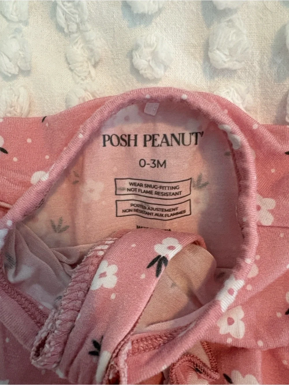 Posh Peanut Emmilene Ruffle Zipper Footie Size 0-3 Months